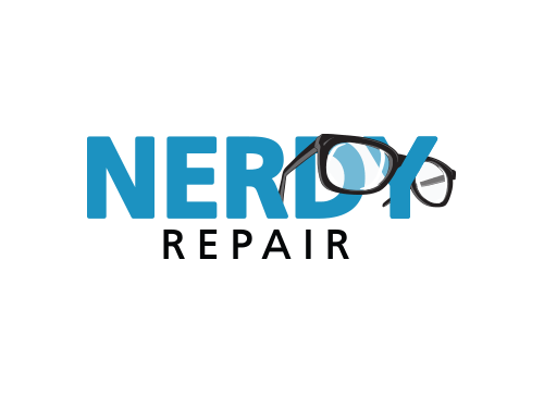 Nerdy Computer Repair Logo